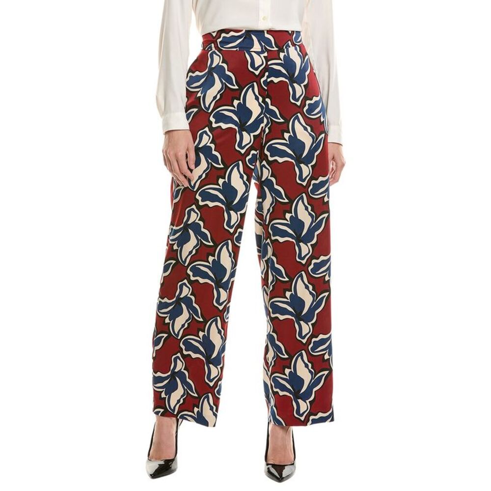 Anne Klein Womens  High-Rise Printed Pant, Brown